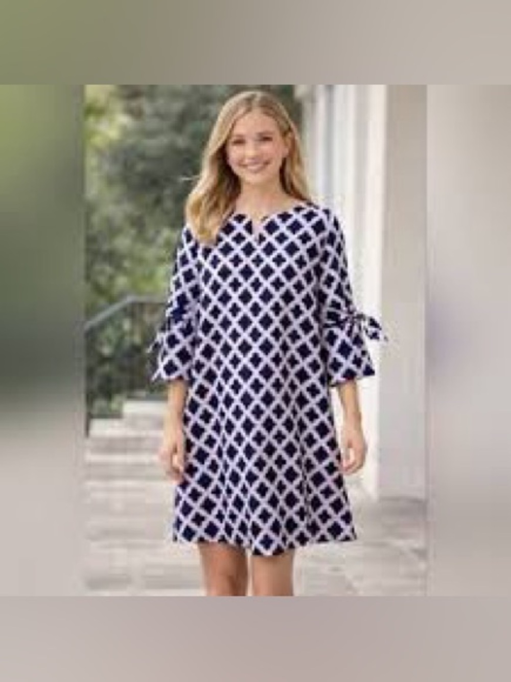 Crown & Ivy Kids 100% Cotton Geometric Tunic Dress - Picture 6 of 6